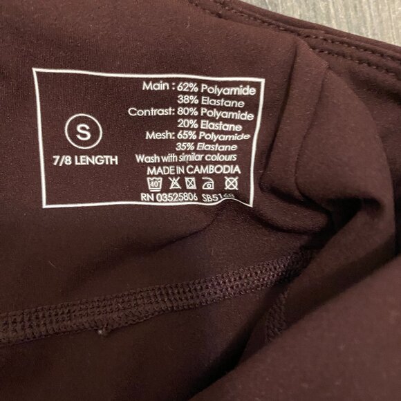 Sweaty Betty 7/8 Maroon Power Leggings Size S - Picture 10 of 10